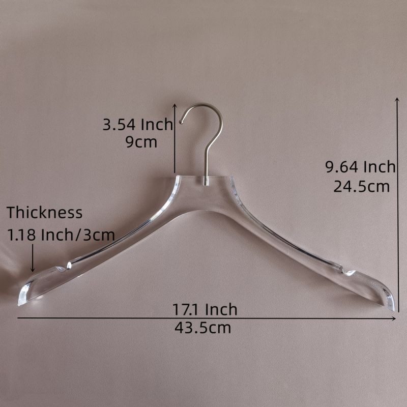 Quality Adult Women Clothes Coat Suit Acrylic Crystal Clear Hangers-YHTM01