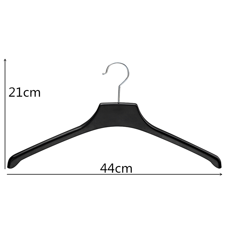 44 cm Man and Woman Use Black Plastic Coat Hangers-YH352