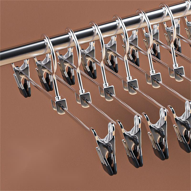 12 14 16 Inch Multifunction Metal Dipped Plastic Pants Hangers-YHM1246